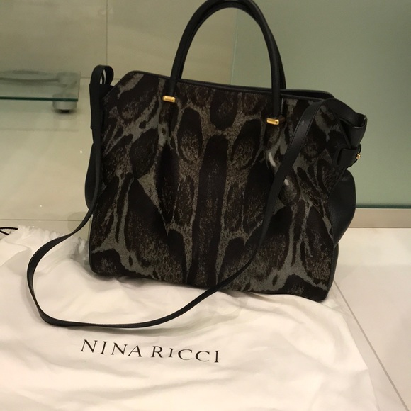 Nina Ricci Handbags - Nina Ricci leather and calf hair handbag